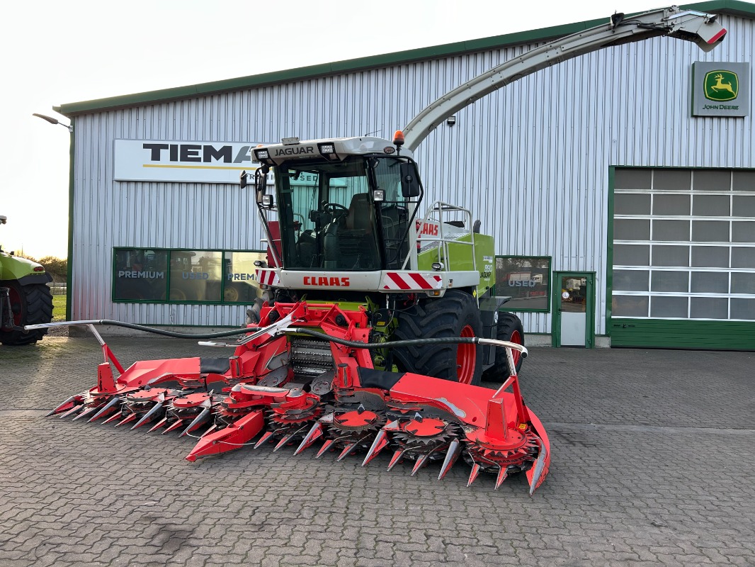 CLAAS Jaguar 890 mit Kemper 360 und PU - Picador de campo